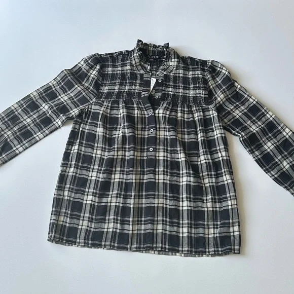 J.Crew Monochrome Plaid Button-Up Shirt size XXS - Picture 12 of 13